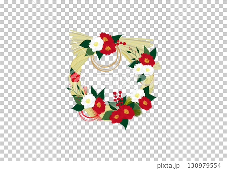 お正月しめ縄飾りのイラスト 130979554