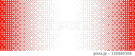 Red bitmap gradient texture. Fade pixelated 8 bit gradation pattern. Repeating dotted dither halftone background. Red vanishing comic pop art overlay backdrop. Red raster video game wallpaper. Vector Red bitmap gradient texture. Fade pixelated 8 bit gradation pattern. Repeating dotted dither halftone background. Red vanishing comic pop art overlay backdrop. Red raster video game wallpaper. Vector 130980308