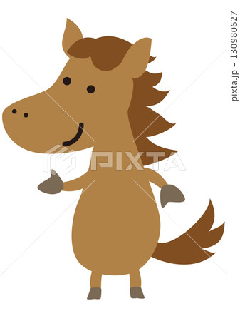 かわいい馬のキャラクター 130980627