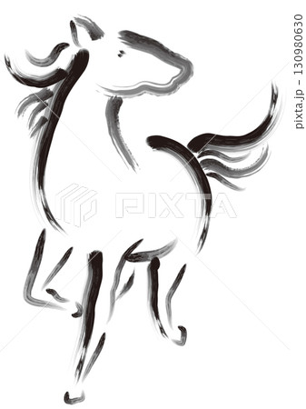 筆タッチの馬 130980630