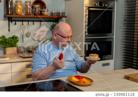 Savoring a Mouthwatering and Delightful Meal Within a Modern and Stylish Kitchen Space 130981118