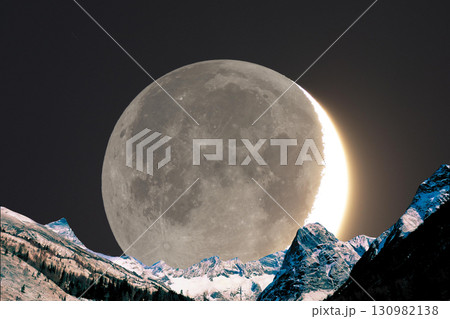 star trails in the mountains snow falling in the mountains star trails in the mountains snow falling in the mountains 130982138