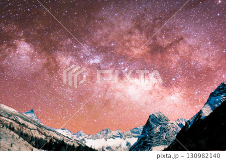 star trails in the mountains snow falling in the mountains star trails in the mountains snow falling in the mountains 130982140