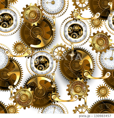 Seamless white pattern with gears Seamless white pattern with gears 130983457