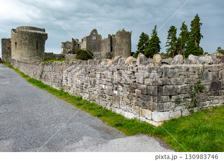 Roscommon town castle on summy day 130983746
