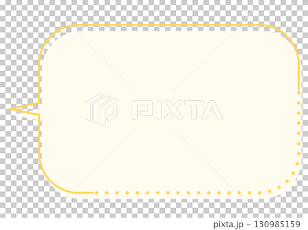 黄色い枠のポップな吹き出し 黄色い枠のポップな吹き出し 130985159