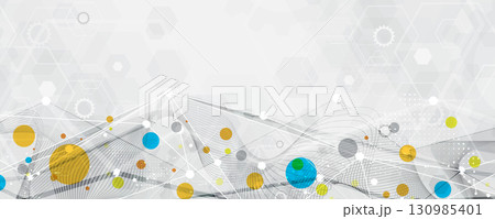 Abstract circuit technology and science background with geometric elements Abstract circuit technology and science background with geometric elements 130985401