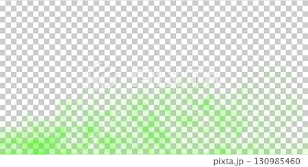 Green smoke cloud on transparent background mockup template for visual effects presentations or digital projects 130985460