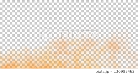 Orange smoke cloud on transparent background mockup template for visual effects presentations or digital projects 130985462