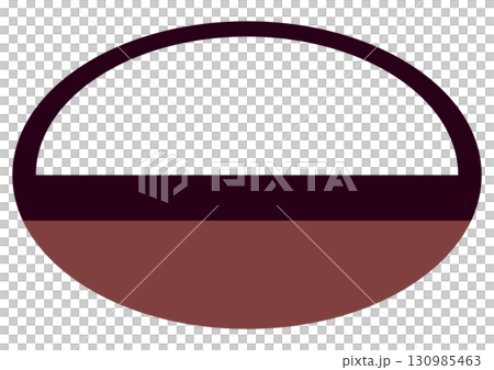 Red and black flat design oval frame Red and black flat design oval frame 130985463