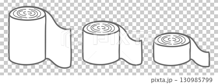 怪我の処置をする包帯、大、中、小 130985799
