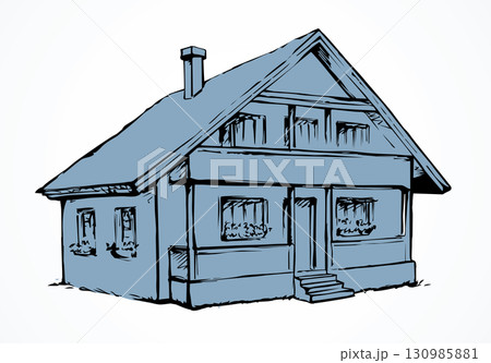 Vector drawing. House 130985881