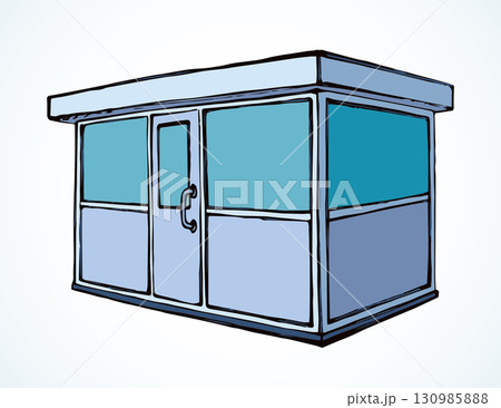 Shop stall. Vector drawing Shop stall. Vector drawing 130985888