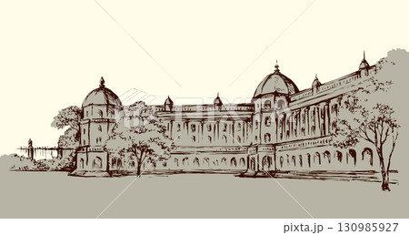 Palace. Vector drawing Palace. Vector drawing 130985927