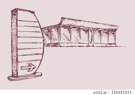 Shop. Vector drawing 130985933