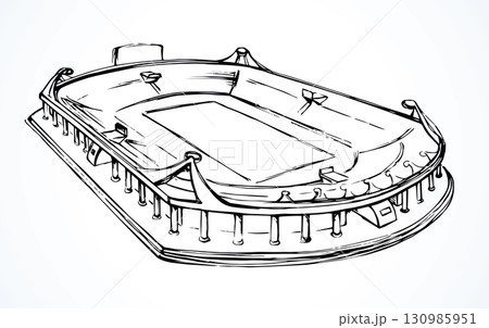 Small Stadium. Vector sketch Small Stadium. Vector sketch 130985951