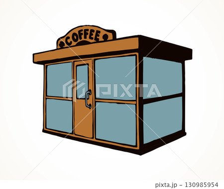 Shop stall. Vector drawing Shop stall. Vector drawing 130985954