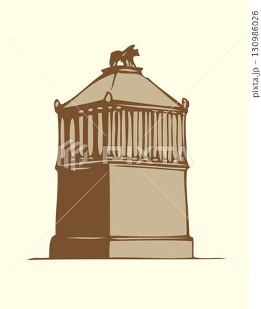 Vector symbols of The Seven Wonders of Ancient WORLD Vector symbols of The Seven Wonders of Ancient WORLD 130986026