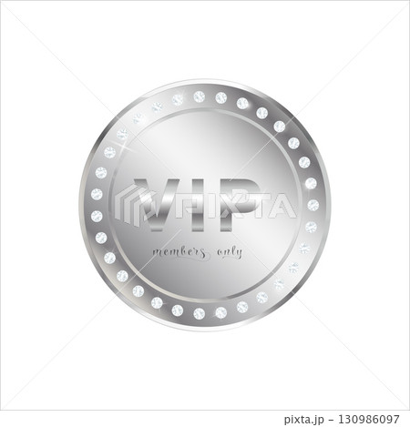 Premium SILVER VIP label. Badge, tag, label. Vector illustration Premium SILVER VIP label. Badge, tag, label. Vector illustration 130986097