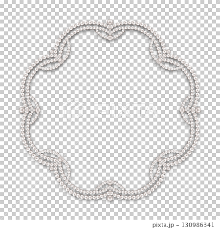 エレガントなパールのフレーム素材 130986341