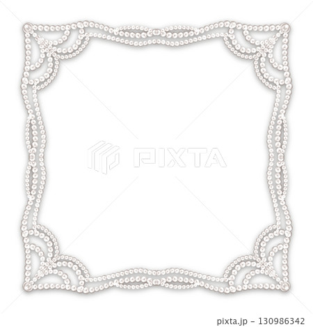 エレガントなパールのフレーム素材 130986342