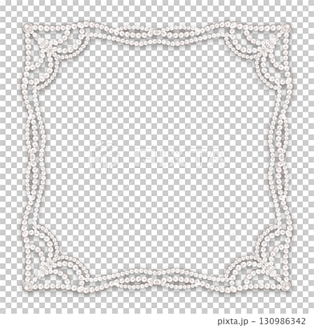 エレガントなパールのフレーム素材 130986342