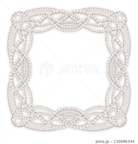 エレガントなパールのフレーム素材 130986344