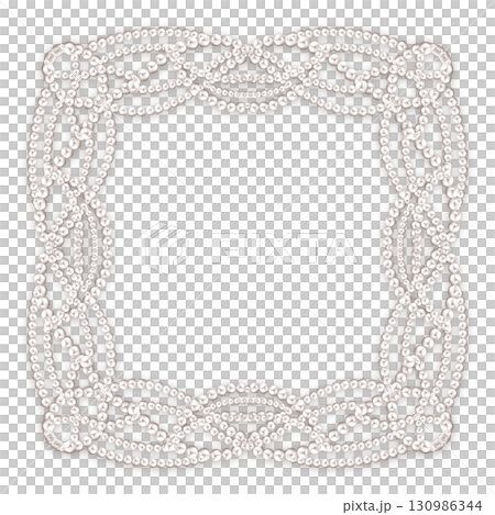 エレガントなパールのフレーム素材 130986344