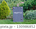 Boost visibility, attract organic traffic, and dominate search engine concept. TRAFFIC written on Slate sign 130986852