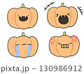 ジャックオランタンの表情セット 130986912