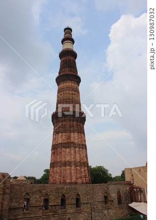 Delhi , India - historical monuments qutub minar 15 august 2024 Delhi , India - historical monuments qutub minar 15 august 2024 130987032