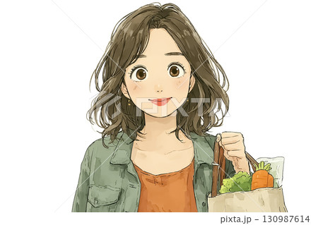 美優シリーズ：美優 高校生 エコバッグでお使い 130987614