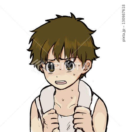 汗をかく男の子 130987618