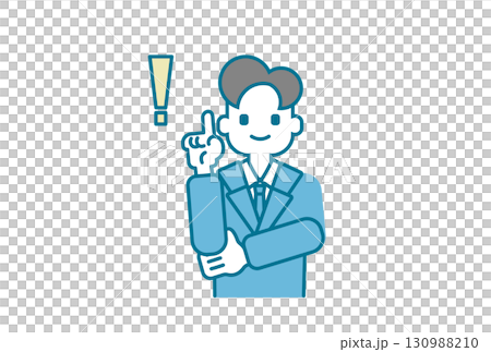 A simple illustration of an inspired businessman 130988210