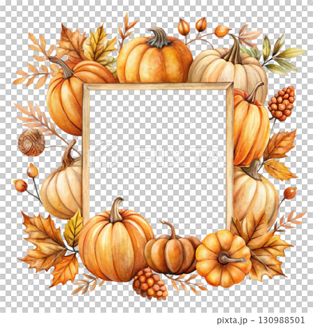 A rectangular white frame with soft watercolor flowers  A rectangular white frame with soft watercolor flowers  130988501