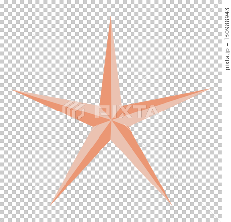 Simple five-pointed star illustration 130988943