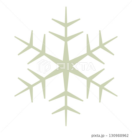 シンプルな雪の結晶の幾何学イラスト シンプルな雪の結晶の幾何学イラスト 130988962