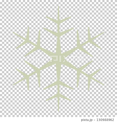 簡單的雪花幾何插圖 130988962
