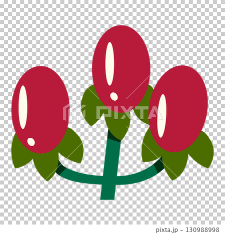 Illustration of red hypericum berries Illustration of red hypericum berries 130988998