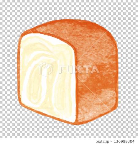 マーブル模様の食パンイラスト　カスタードデニッシュ 130989304