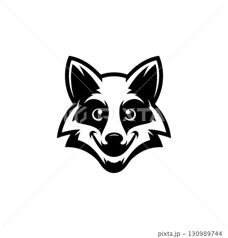 Illustration of fox head. Design element for logo, label, sign. Vector illustration 130989744