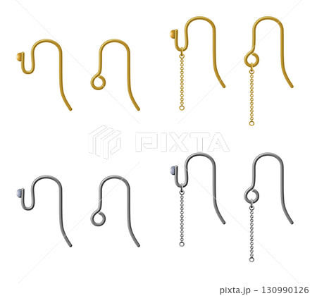 フックピアス単体金具｜アクセサリーデザイン用ベース素材 130990126