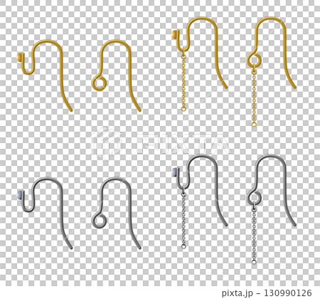 Hook earrings, individual hardware | Base material for accessory design Hook earrings, individual hardware | Base material for accessory design 130990126