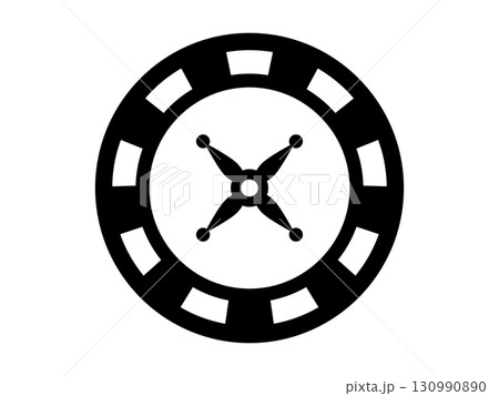 ルーレットのアイコン　モノトーン 130990890