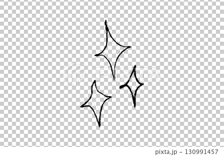 簡單的手繪閃光光描 130991457