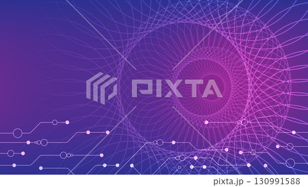 Abstract science vertex geometric line. Futuristic internet communication. Quantum technology vector graphic Abstract science vertex geometric line. Futuristic internet communication. Quantum technology vector graphic 130991588
