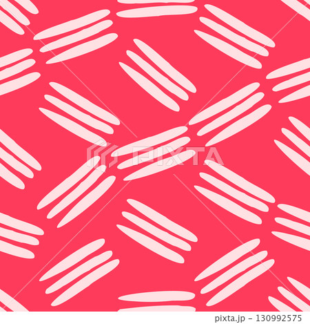 Bold seamless repeat pattern with red abstract lines. Vector illustration. Dynamic seamless pattern featuring bold red abstract strokes on a bright background Great for fashion textiles wrapping paper Bold seamless repeat pattern with red abstract lines. Vector illustration. Dynamic seamless pattern featuring bold red abstract strokes on a bright background Great for fashion textiles wrapping paper 130992575