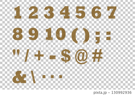 文字 3 数字 ストライプの紙のテクスチャー 130992936