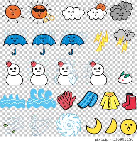 Relaxed weather mark set 130993150