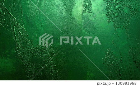 《AI画像》緑色に輝く金属板の背景素材 130993968